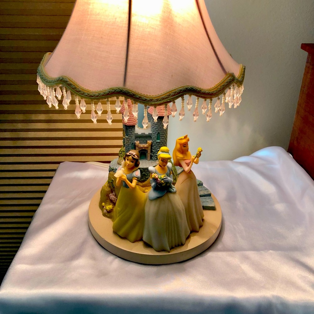 Vintage Disney Princess and Castle Lamp